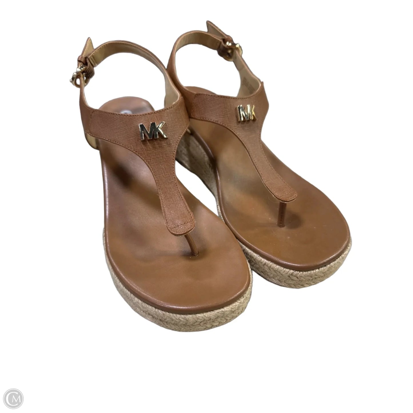 Sandals Heels Wedge By Michael By Michael Kors In Tan, Size: 9