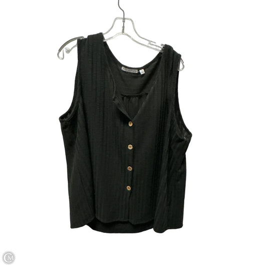 Top Sleeveless By Notations In Black, Size: 3x