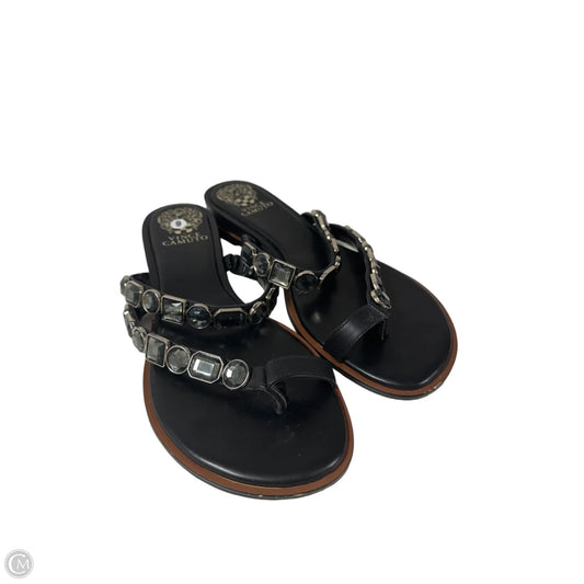 Sandals Flats By Vince Camuto In Black, Size: 9