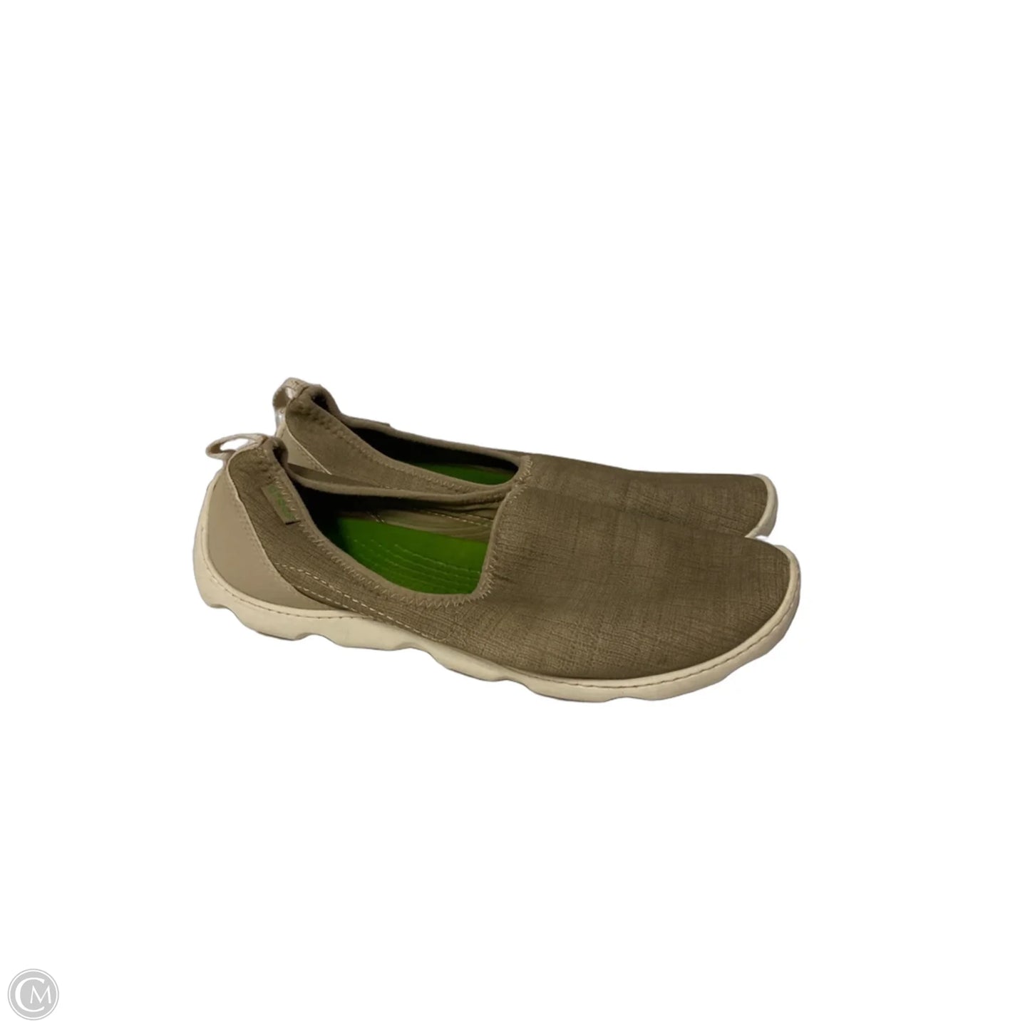 Shoes Flats By Crocs In Green, Size: 9