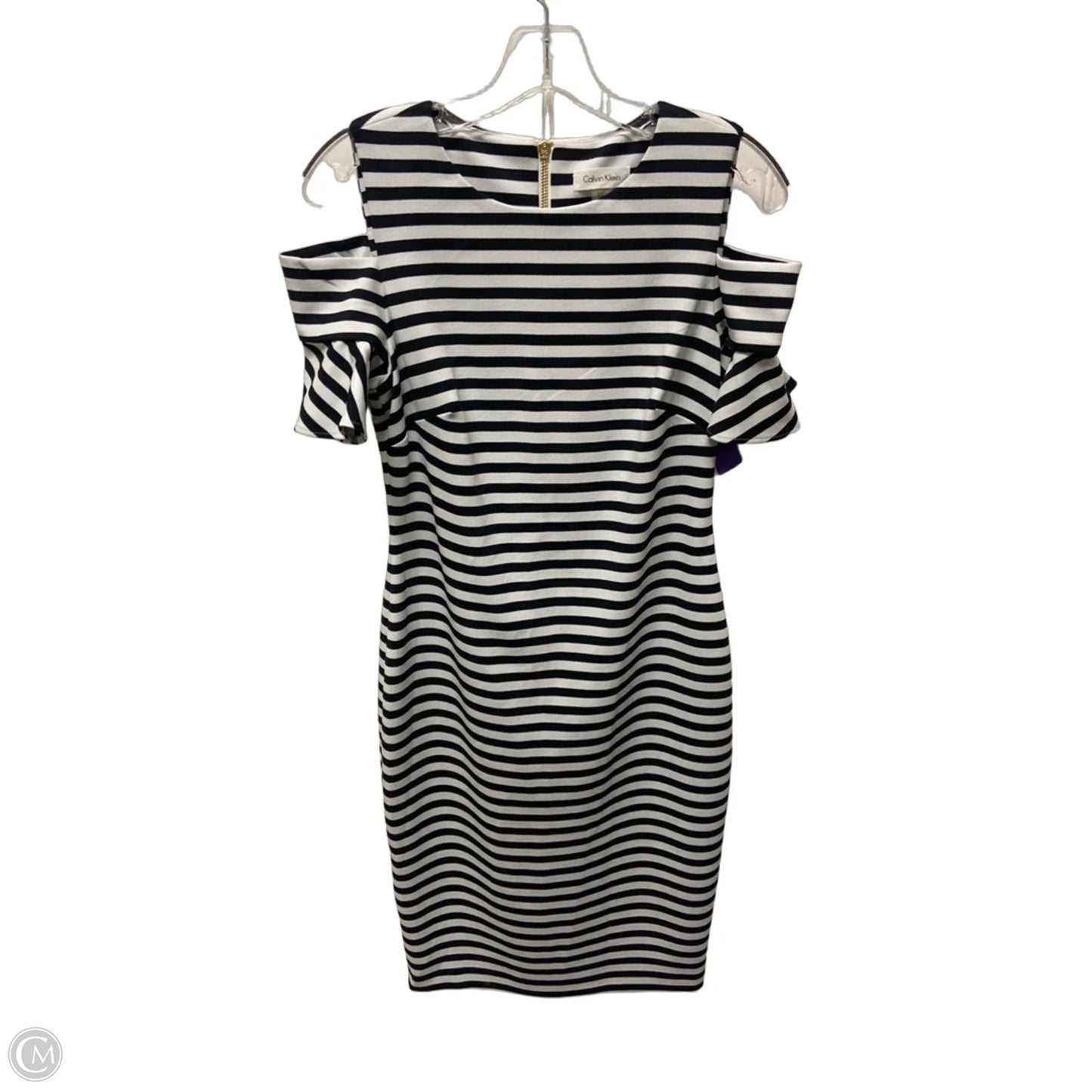 Dress Work By Calvin Klein In Striped Pattern, Size: S