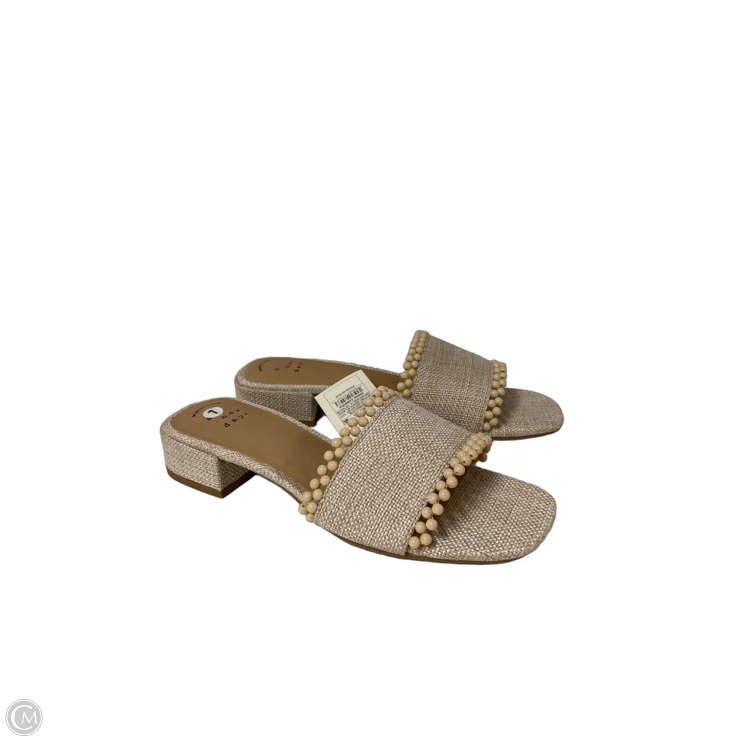 Sandals Heels Block By A New Day In Beige, Size: 7