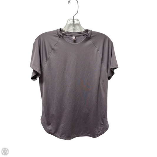 Athletic Top Short Sleeve By Under Armour In Purple, Size: M