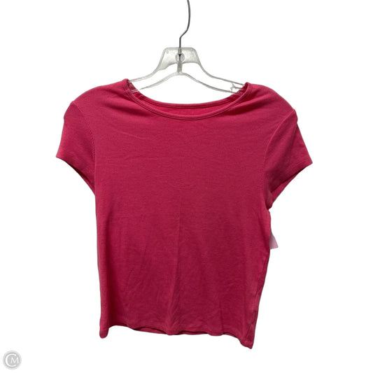 Top Short Sleeve Basic By American Eagle In Pink, Size: L