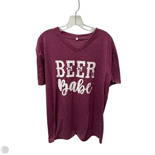 Top Short Sleeve Basic By Clothes Mentor In Purple, Size: Xl