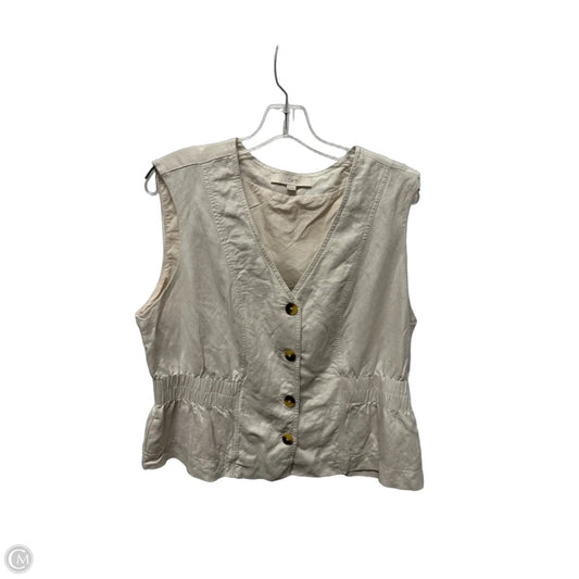 Top Sleeveless By Loft In Cream, Size: Xl