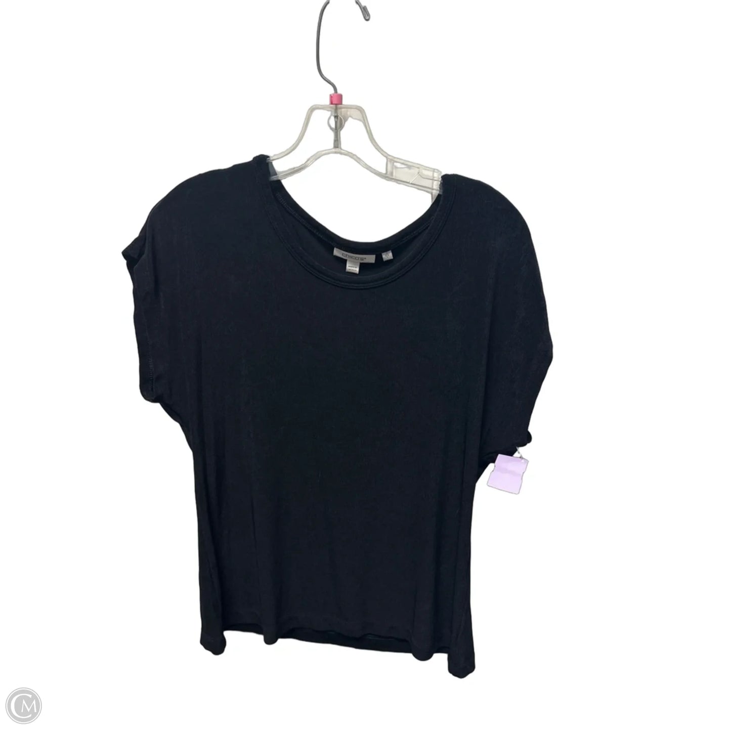 Top Short Sleeve By Chicos In Black, Size: L