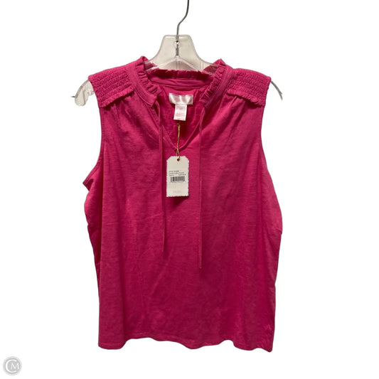 Top Sleeveless By Stella Parker In Pink, Size: M