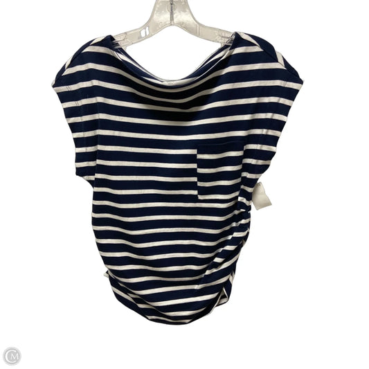 Top Short Sleeve By Loft In Striped Pattern, Size: M