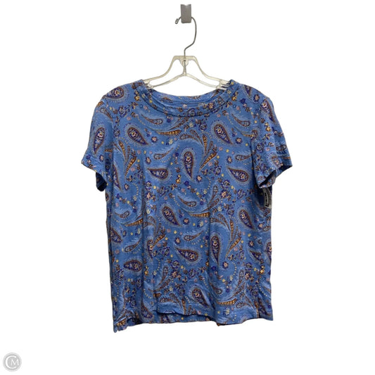 Top Short Sleeve Basic By Loft In Paisley Print, Size: S