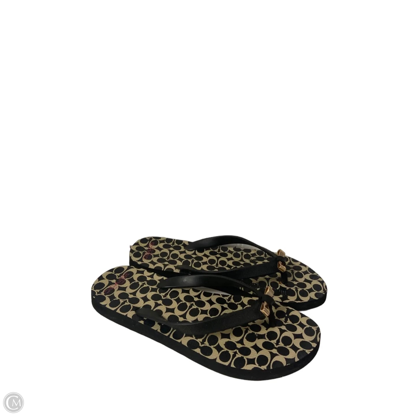 Sandals Designer By Coach In Black, Size: 7.5