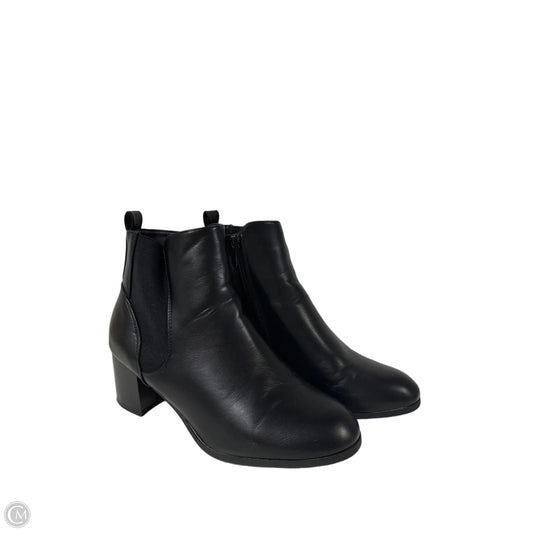 Boots Ankle Heels By Clothes Mentor In Black, Size: 9