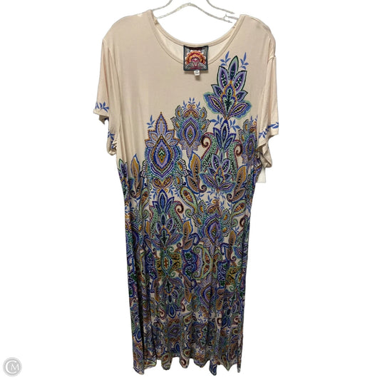 Dress Casual Maxi By Johnny Was In Beige, Size: Xxl
