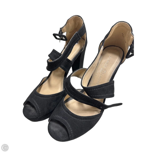 Sandals Heels Block By Chinese Laundry In Black, Size: 7.5