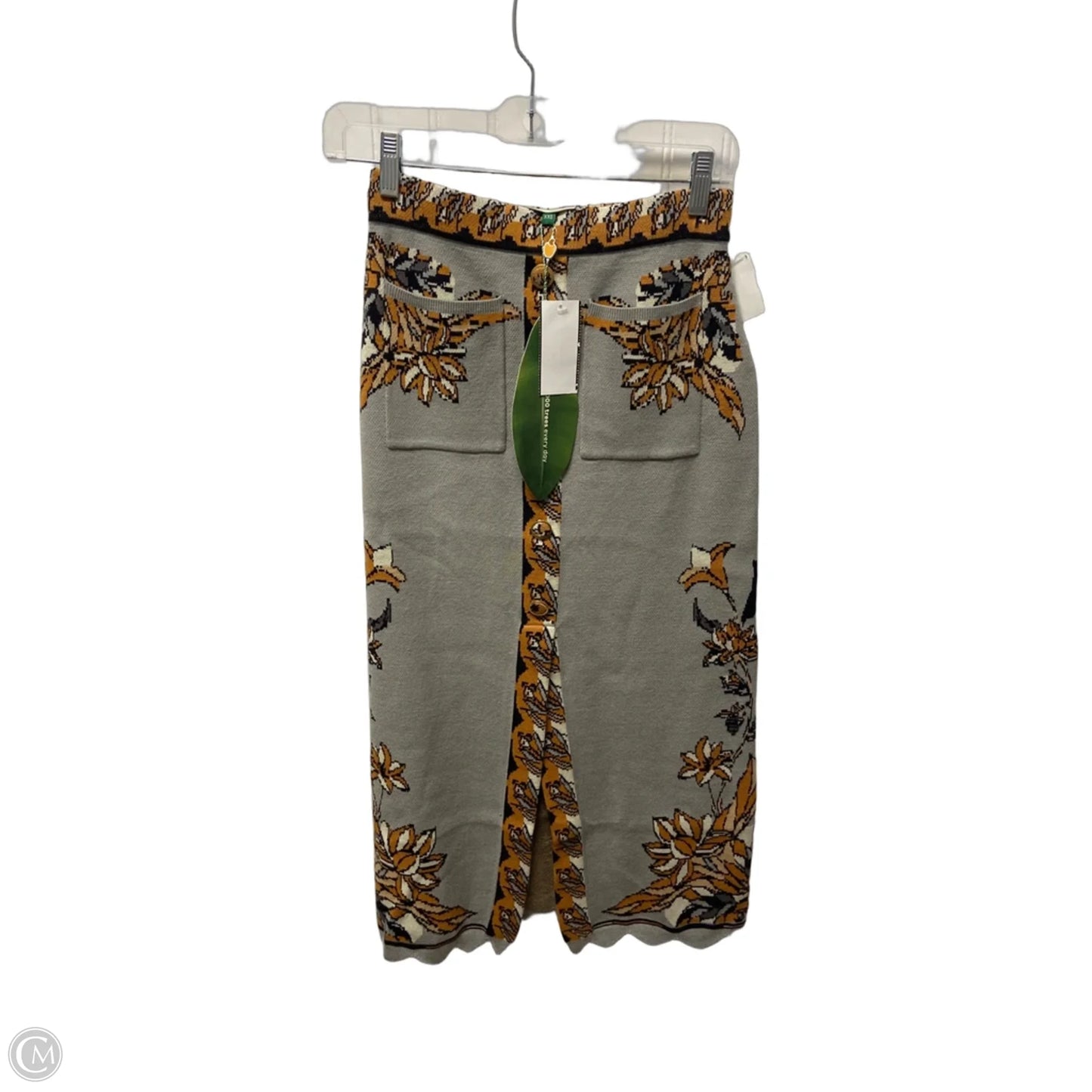 Skirt Maxi By Farm Rio In Grey, Size: Xxs