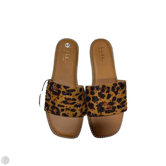 Sandals Flats By Nicole By Nicole Miller In Animal Print, Size: 8.5