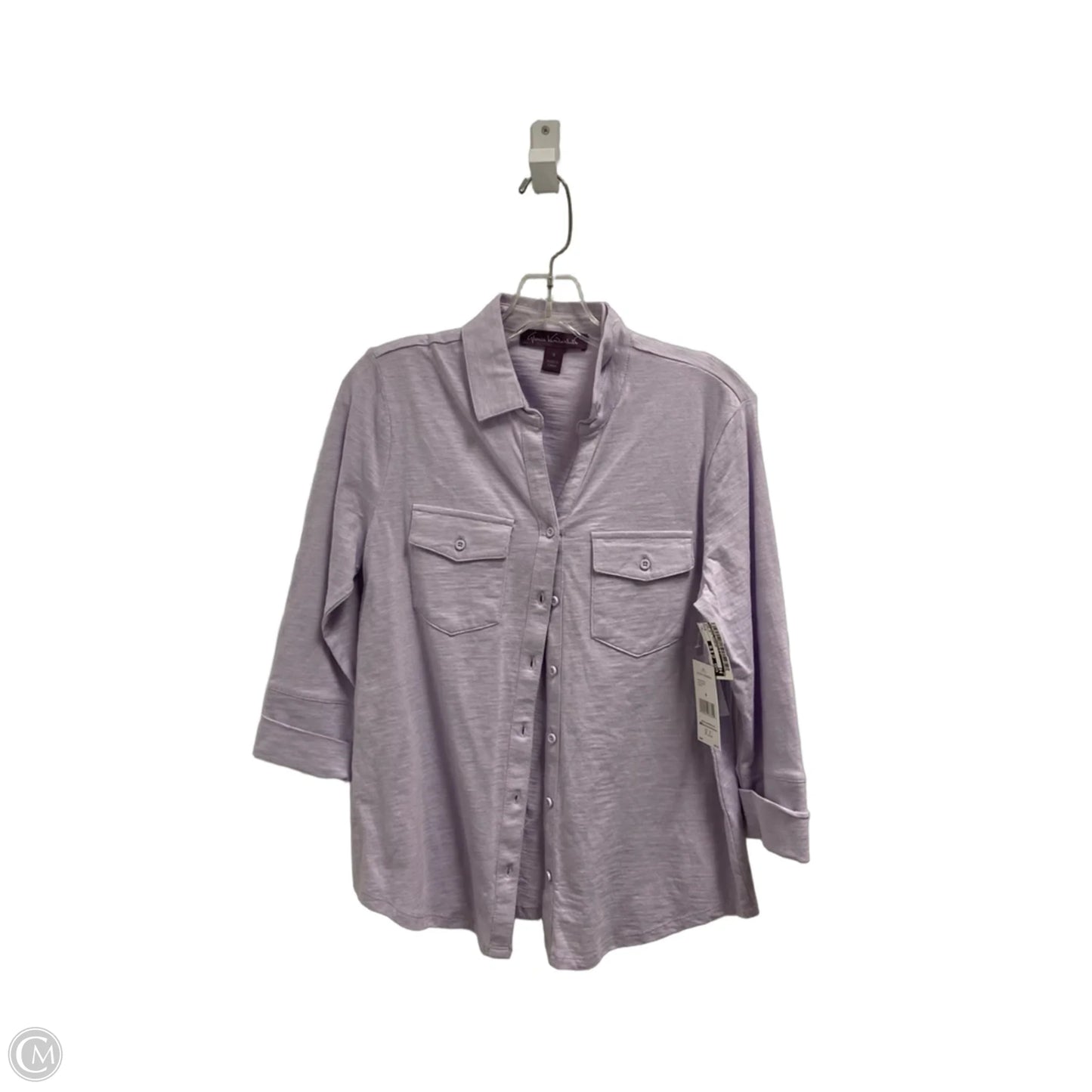 Top 3/4 Sleeve By Gloria Vanderbilt In Purple, Size: S