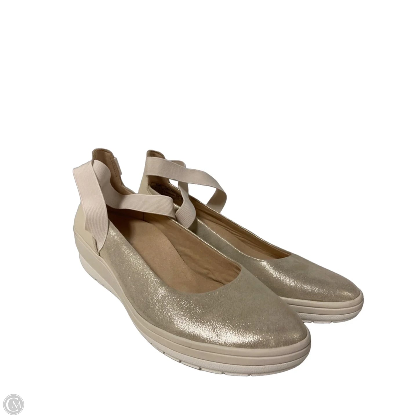 Shoes Heels Wedge By Vionic In Gold, Size: 8