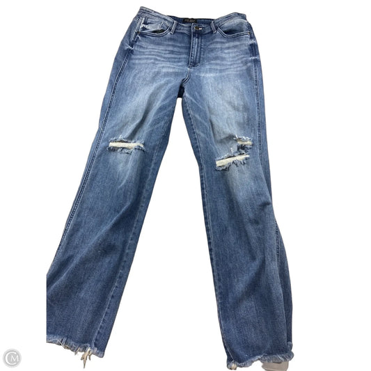 Jeans Straight By Judy Blue In Blue Denim, Size: 12