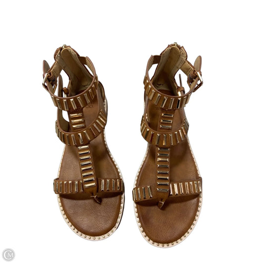 Sandals Flats By Frye And Co In Tan, Size: 6.5