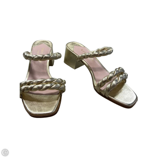 Sandals Designer By Kate Spade In Gold, Size: 7.5