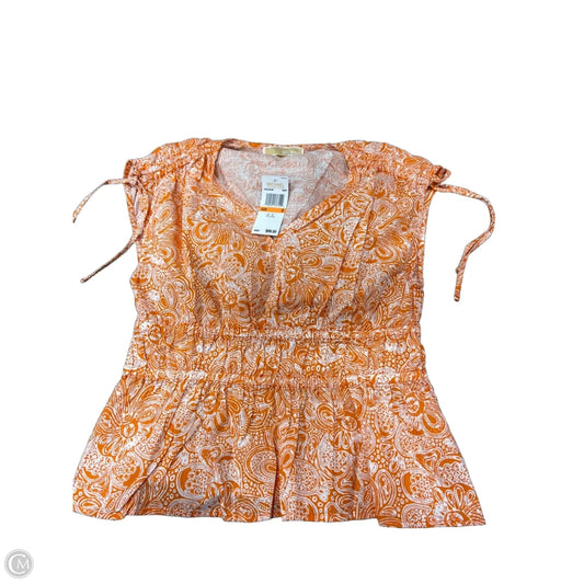 Top Sleeveless By Michael By Michael Kors In Orange, Size: S