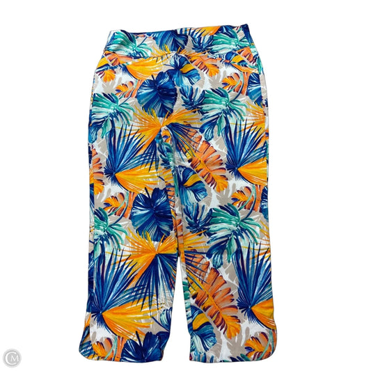Capris By Chicos In Tropical Print, Size: M