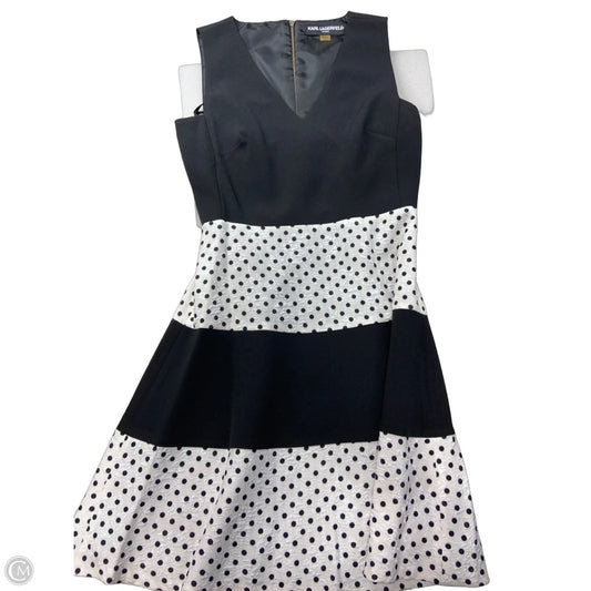 Dress Designer By Karl Lagerfeld In Black & White, Size: Xs