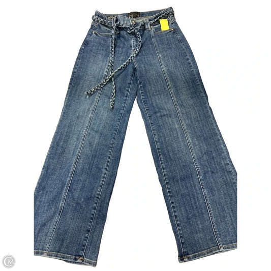 Jeans Wide Leg By White House Black Market In Blue Denim, Size: 4