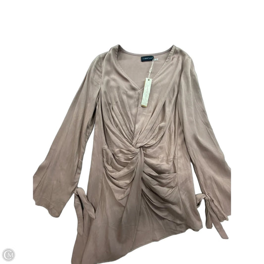 Top Long Sleeve By Mustard Seed In Taupe, Size: S