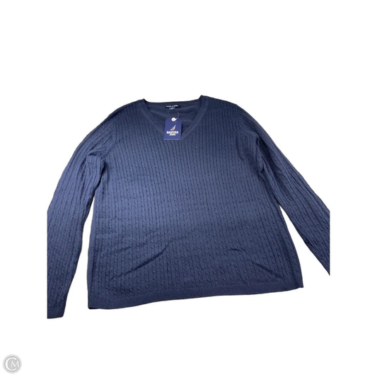 Sweater By Nautica In Navy, Size: L