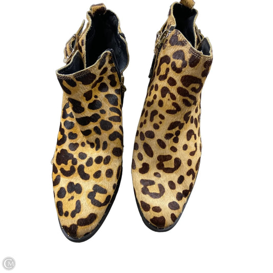 Boots Ankle Flats By Steven In Animal Print, Size: 7.5