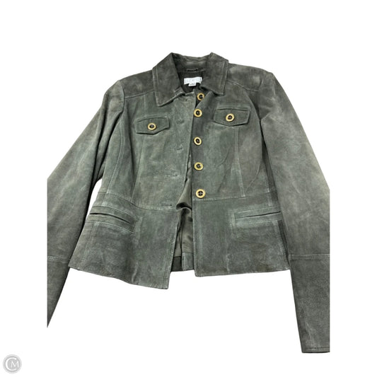 Jacket Moto By Loft In Green, Size: Xs