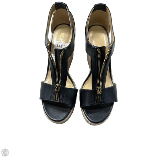 Sandals Heels Wedge By Michael By Michael Kors In Black, Size: 8