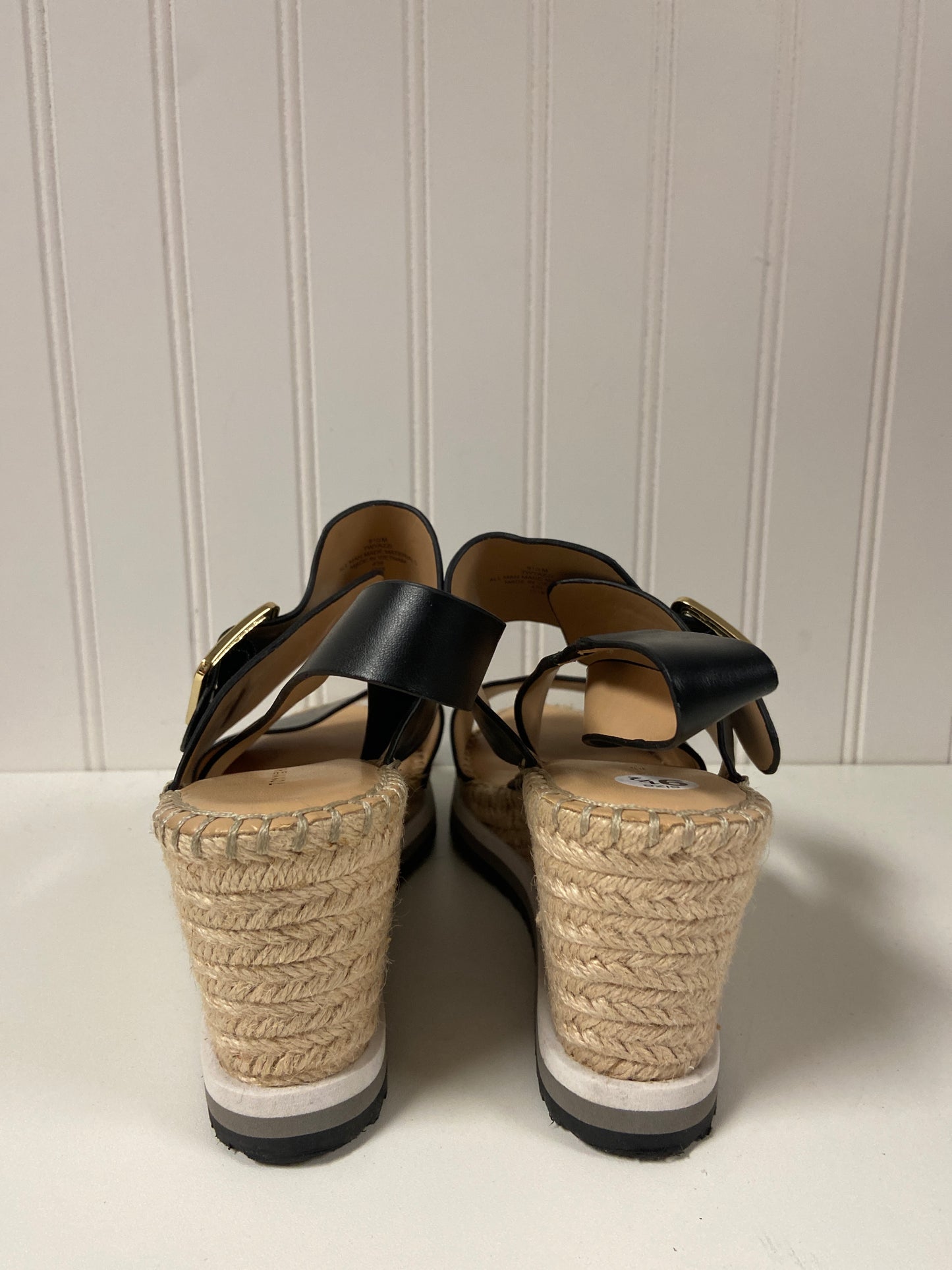 Black Sandals Heels Wedge Tommy Hilfiger, Size 9.5