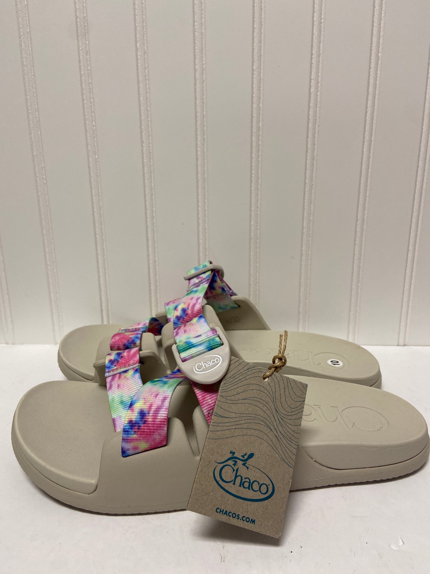 Beige Sandals Flats Chacos, Size 10