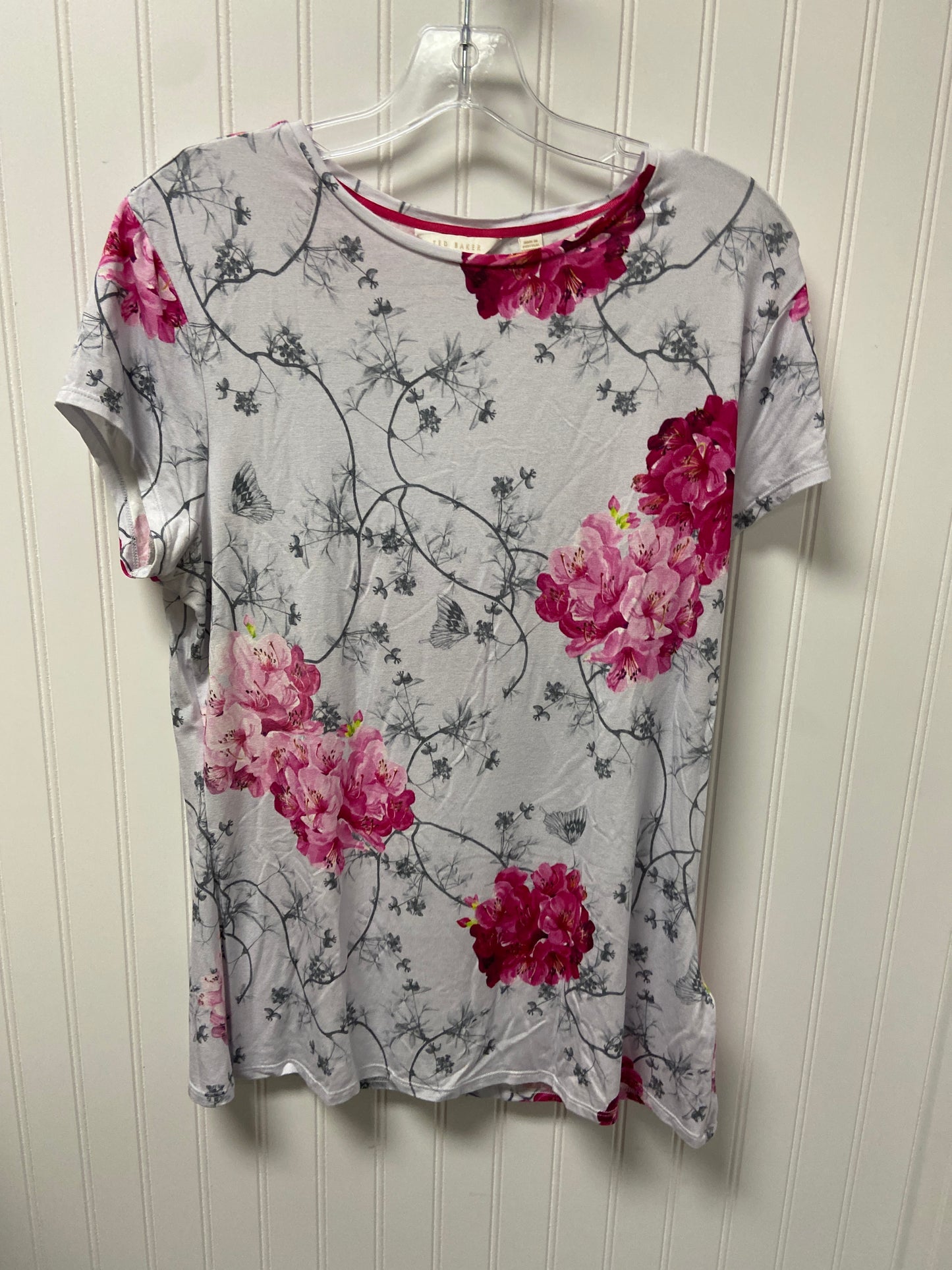 White Top Short Sleeve Designer Ted Baker, Size S