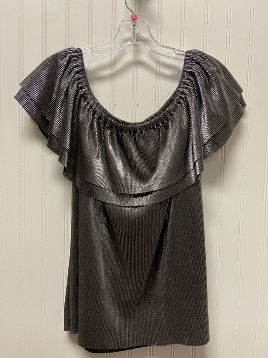 Silver Top Short Sleeve Michael By Michael Kors, Size M