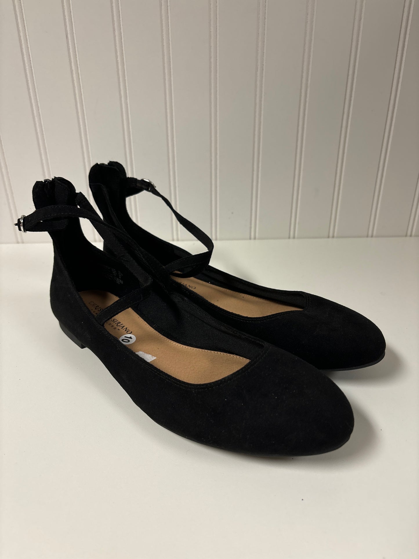 Black Shoes Flats Christian Siriano, Size 10