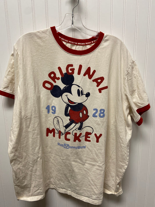 Ivory Top Short Sleeve Disney Store, Size 1x