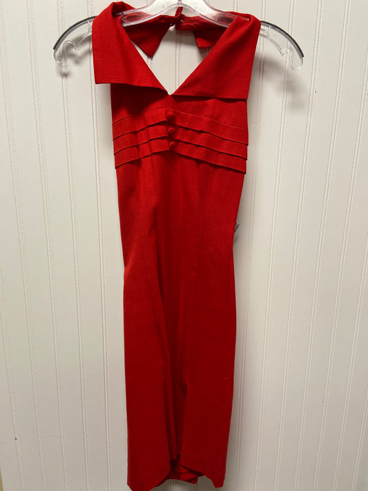 Red Dress Party Midi Donna Ricco, Size Xs