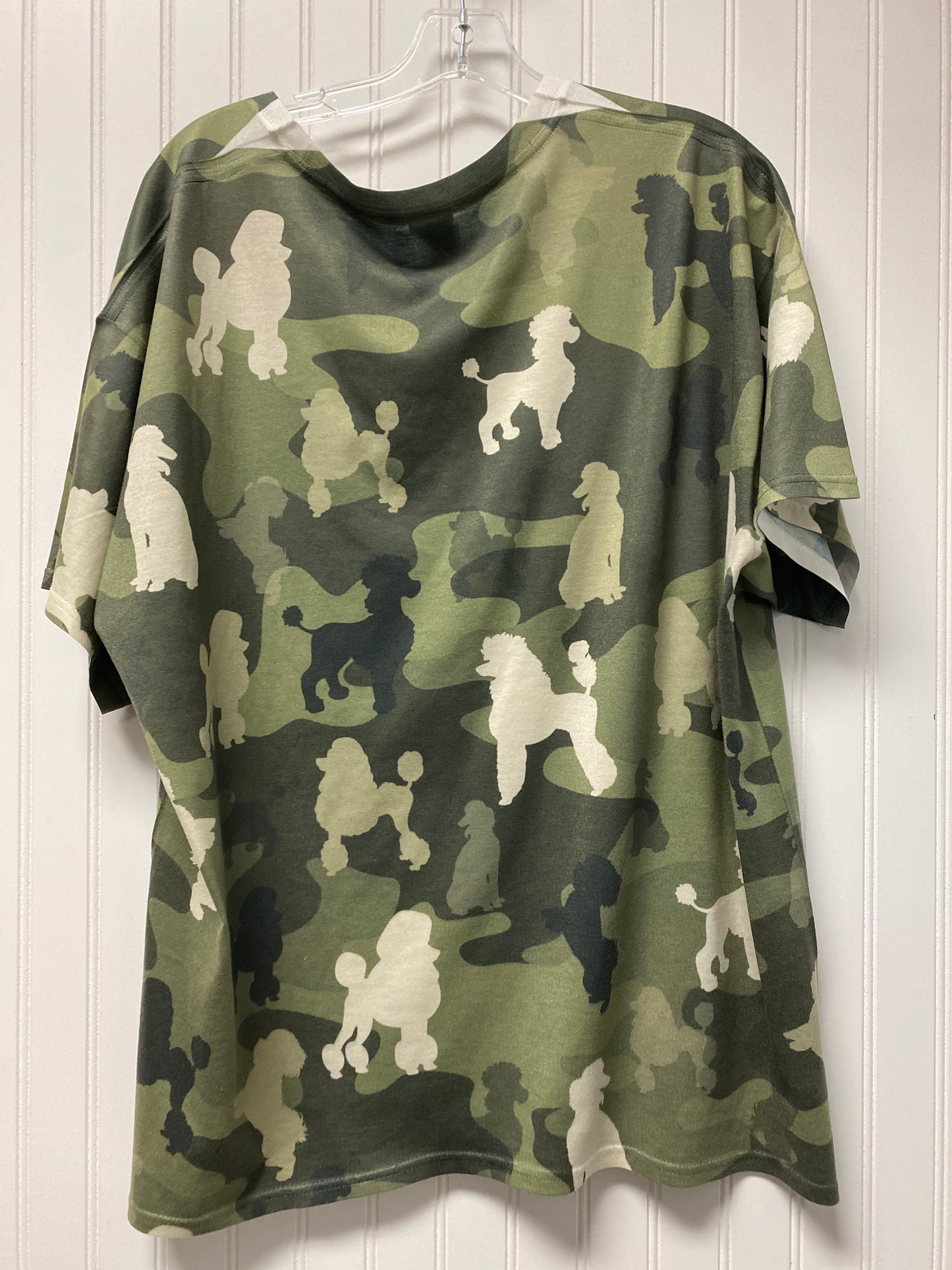 Camouflage Print Top Short Sleeve Jerzees, Size Xl