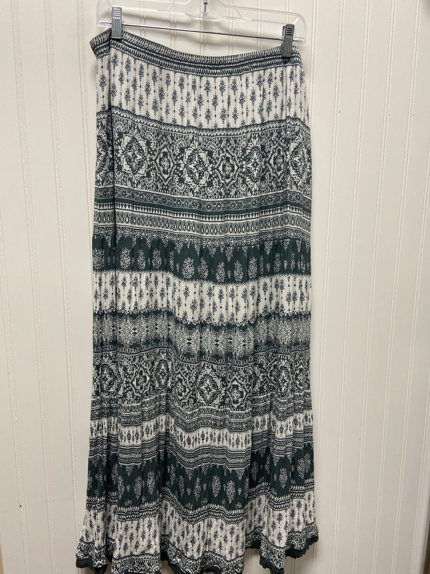 Green & White Skirt Maxi Westport, Size 1x