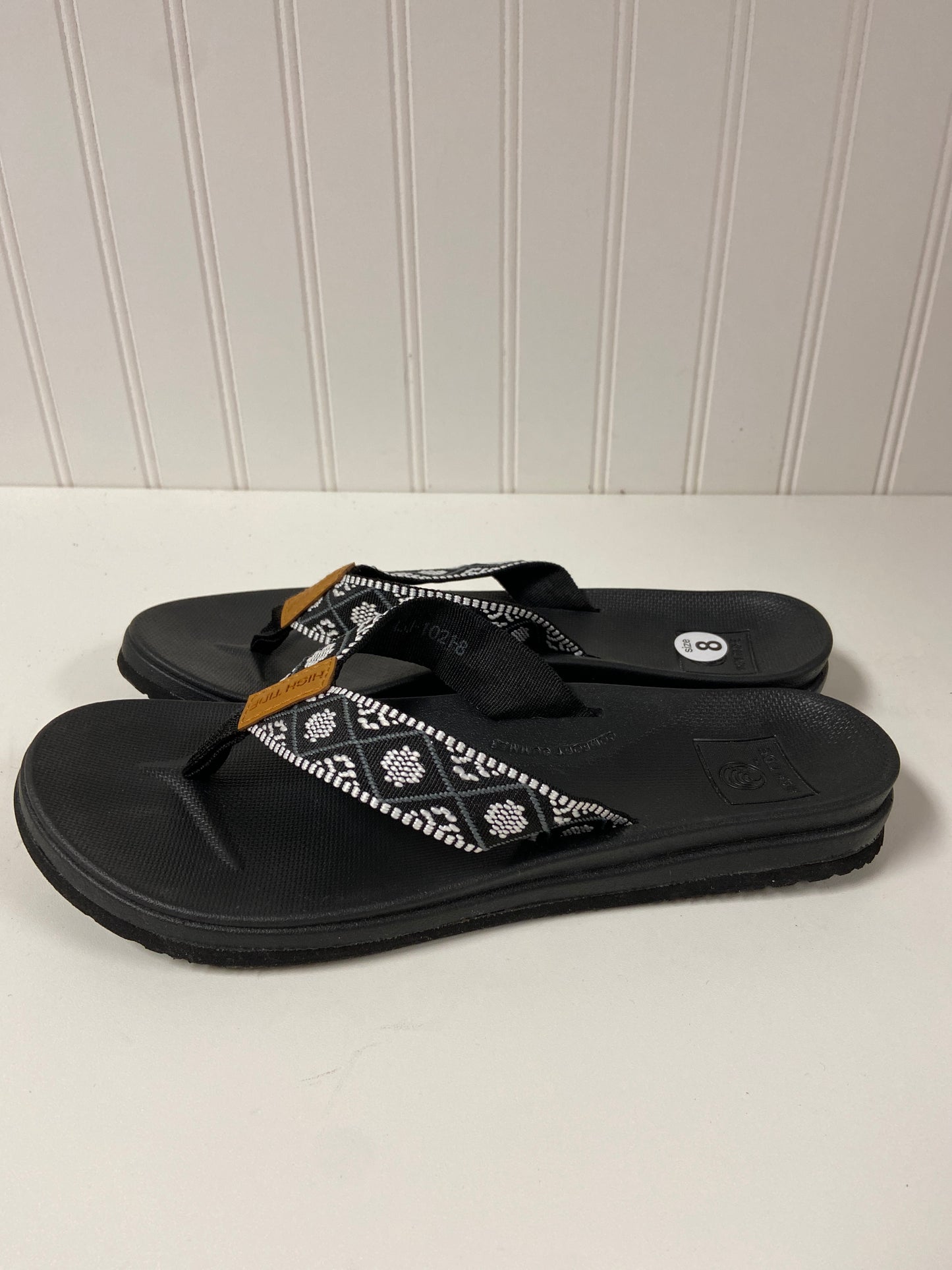 Black Sandals Flip Flops Clothes Mentor, Size 8