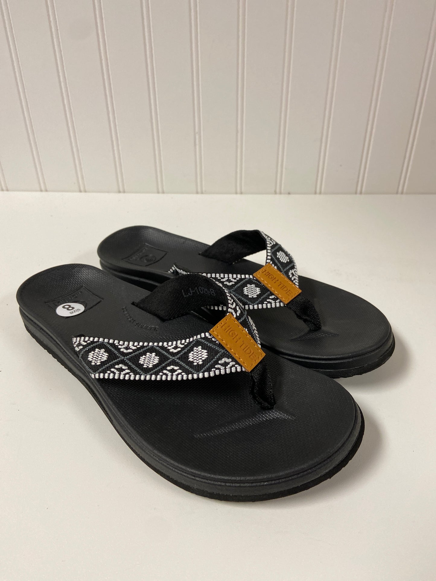 Black Sandals Flip Flops Clothes Mentor, Size 8