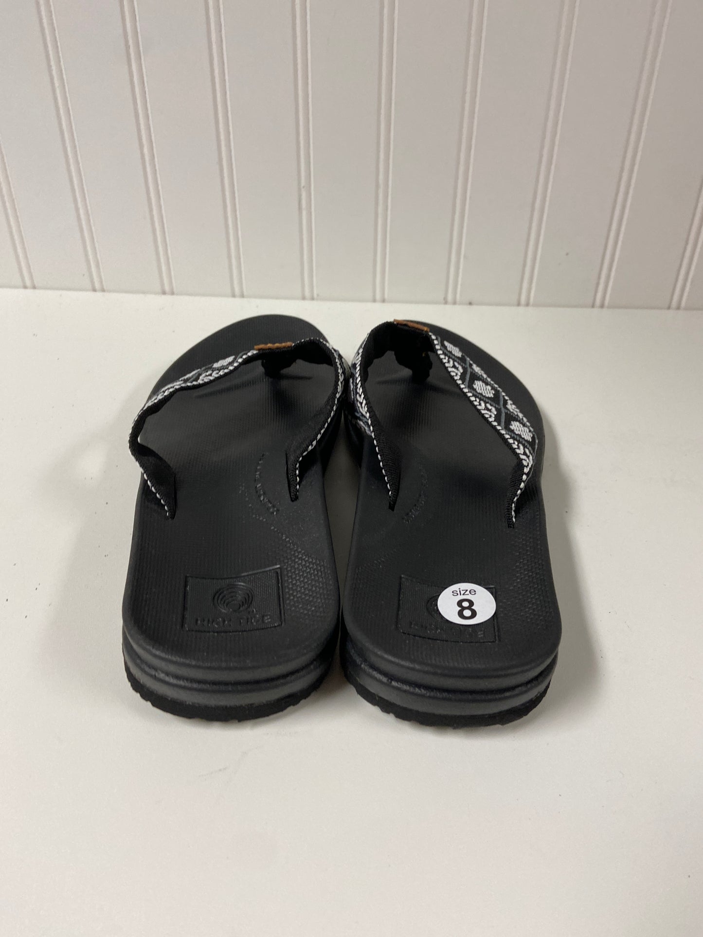 Black Sandals Flip Flops Clothes Mentor, Size 8