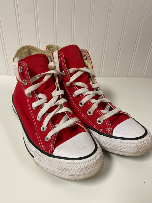 Red Shoes Sneakers Converse, Size 8