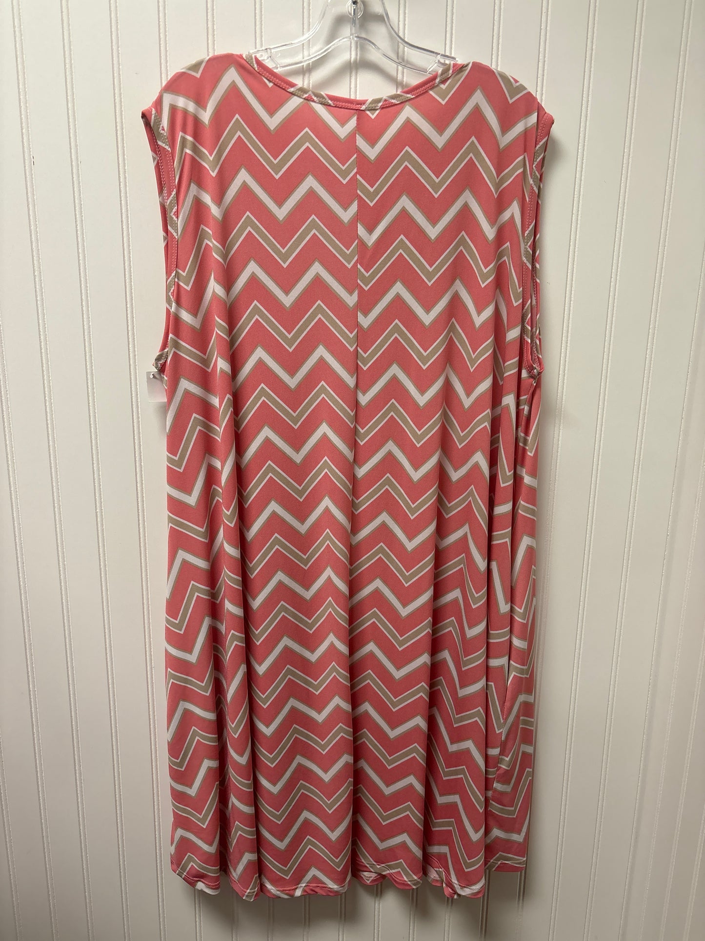 Coral Dress Casual Short Clothes Mentor, Size 2x