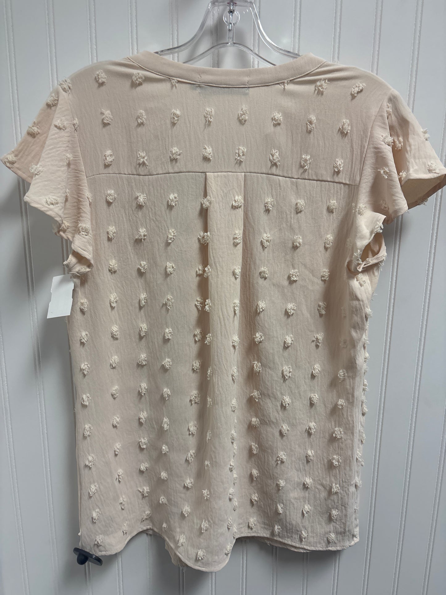 Top Short Sleeve By Clothes Mentor In Beige, Size: S