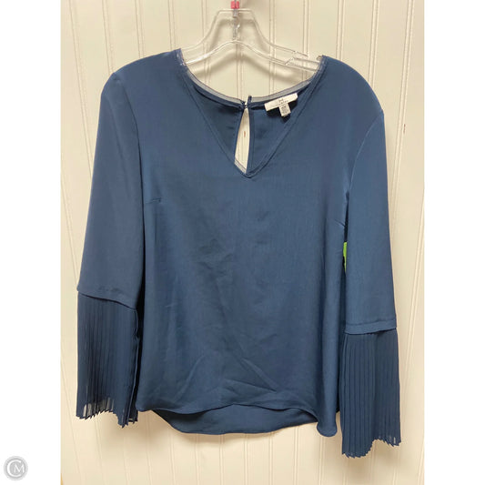 Top Long Sleeve Designer By Halston In Navy, Size: M